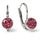 Stříbrné náušnice s tmavě růžovým zirkonem