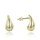 MINET Moderní pozlacené stříbrné náušnice kapky