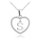 MINET Stříbrný náhrdelník písmeno v srdíčku "S" se zirkony