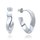 MINET Moderní stříbrné náušnice kroucené kroužky