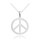 MINET Stříbrný 925/1000 náhrdelník PEACE JMAN0396SN50