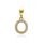 MOISS přívěsek ze žlutého zlata PÍSMENO O