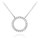 MINET Stříbrný náhrdelník KROUŽEK s bílými zirkony