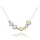 MINET Elegantní stříbrný náhrdelník se stříbrnými a pozlacenými kuličkami