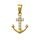 Zlatý 585/1000 přívěsek kotva 30111