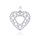 MOISS přívěsek z bílého zlata SRDCE