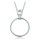 MINET Moderní stříbrný náhrdelník kruh