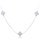 MINET Stříbrný náhrdelník čtyřlístky s bílými zirkony