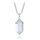 MINET Luxusní stříbrný náhrdelník přírodní křišťál