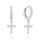 MINET Stříbrné náušnice KŘÍŽKY se zirkony