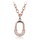 MINET Luxusní rosegold stříbrný 925/1000 náhrdelník se zirkonem JMAS0330RN45