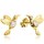 MINET Zlaté náušnice kolibříci s bílými zirkony Au 585/1000 2,20g