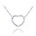 MINET Stříbrný náhrdelník srdíčko se zirkony
