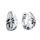 MOISS smaltové stříbrné naušnice