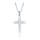 MINET Elegantní stříbrný náhrdelník křížek