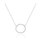 MINET Náhrdelník z bílého zlata kroužek s bílými zirkony Au 585/1000 2,20g