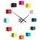 Designové nástěnné nalepovací hodiny Future Time FT3000MC Cubic multicolor