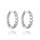 MINET Stříbrné náušnice KROUŽKY s bílými zirkony