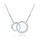 MINET Luxusní stříbrný náhrdelník s bílými zirkony