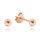 MINET Rose gold stříbrné náušnice KULIČKY MALÉ 3 mm