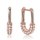 MINET Luxusní rosegold stříbrné 925/1000 náušnice se zirkony JMAS0330RE00