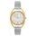 MINET Stříbrno-zlaté dámské hodinky s čísly ICON GOLD PEARL MESH MWL5218