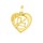 Stříbrný zlacený přívěs zvěrokruh Střelec srdce
