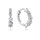 MINET Stříbrné náušnice KROUŽKY s bílými zirkony