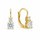 Zlaté náušnice se zirkony klapkové