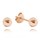 MINET Rose gold stříbrné náušnice KULIČKY 5 mm
