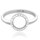 MINET Stříbrný prsten KROUŽEK s bílými zirkony vel. 49