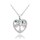 MINET Stříbrný náhrdelník STROM ŽIVOTA V SRDCI s barevnými zirkony