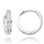 MINET Náušnice z bílého zlata kroužky se zirkony Au 585/1000 2,10g