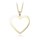 MINET Elegantní pozlacený stříbrný náhrdelník srdce