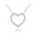 MINET Stříbrný náhrdelník SRDCE s bílými zirkony