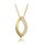 MINET Pozlacený elegantní stříbrný náhrdelník s bílými zirkony