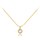 MINET Decentní zlatý náhrdelník s bílým zirkonem Au 585/1000 1,60g