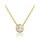 MINET Decentní zlatý náhrdelník s bílým zirkonem Au 585/1000 1,85g
