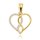 MINET Zlatý přívěsek srdce s bílým zirkonem Au 585/1000 0,90g