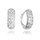 MINET Luxusní stříbrné náušnice s bílými zirkony
