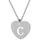 Stříbrný přívěsek srdíčko s písmenem