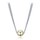 MINET Elegantní dvoubarevný stříbrný náhrdelník se třemi řetízky s kuličkou Ag 925/1000 10,70g