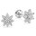 Stříbrné náušnice Kytička se zirkony - šroubek