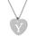 Stříbrný přívěsek srdíčko s písmenem
