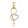 MINET Zlatý přívěs kočka se srdíčkem s bílými zirkony Au 585/1000 0,70g