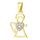 Zlatý 585/1000 přívěs Anděl se zirkony TU-4024
