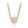 MINET Elegantní pozlacený stříbrný náhrdelník se zirkonem