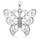 Zlatý 585/1000 přívěsek z bílého zlata motýl 30223