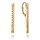 MINET Pozlacené stříbrné náušnice broušené TYČKY