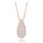 MINET Rose gold stříbrný náhrdelník kapka s bílými zirkony